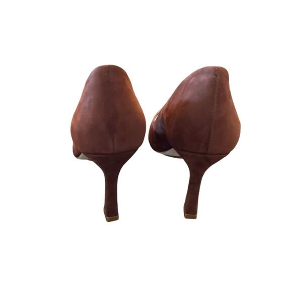 Salone Monet Anita Suede Pumps Classic Timeless Cathedral Heel NEW Size 6.5 - Picture 3 of 11